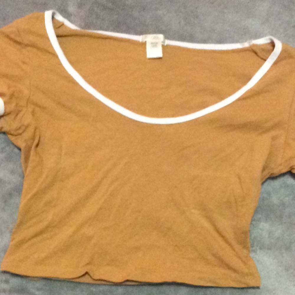 mustard crop top